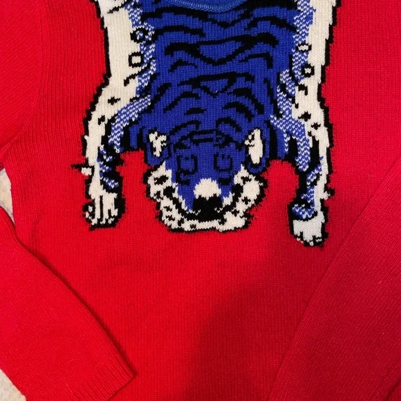 Gucci Red and Blue Tiger Sweater
